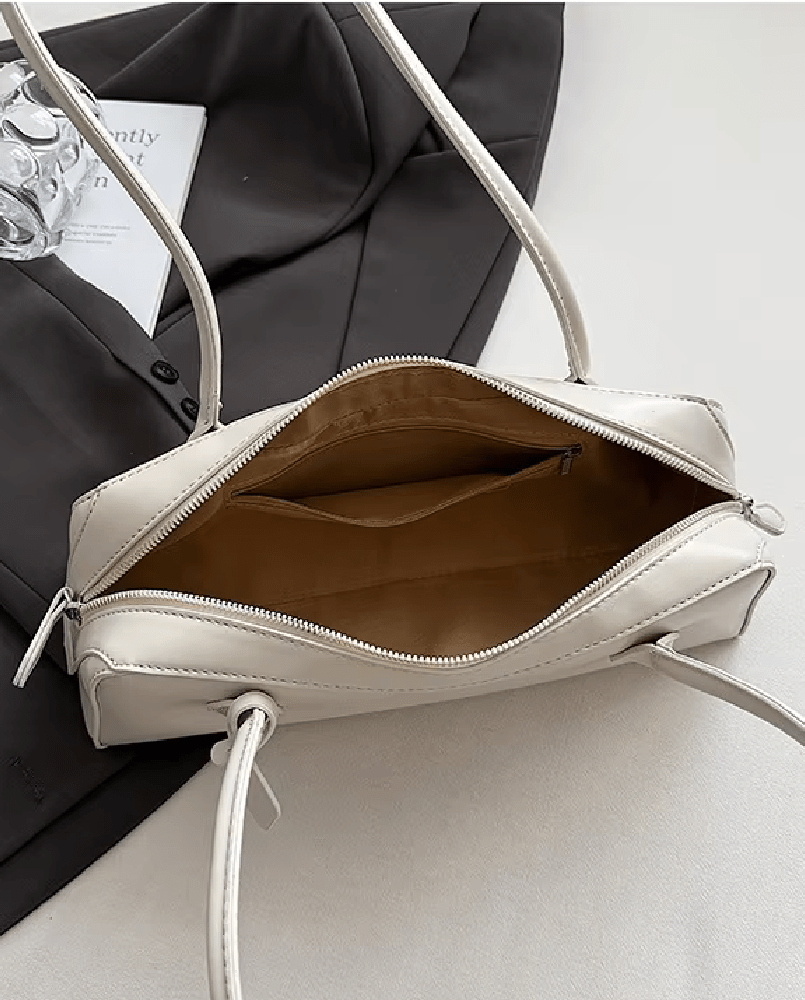 Bolso baguette Ella de cuero vegano vintage