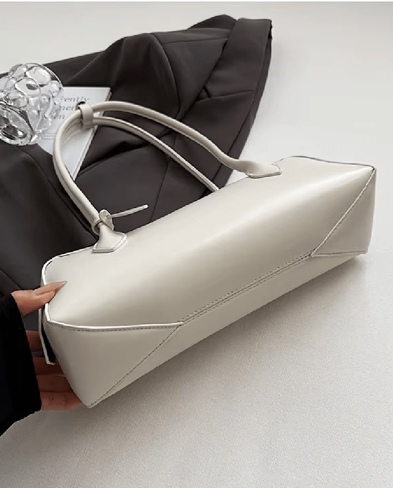 Bolso baguette Ella de cuero vegano vintage