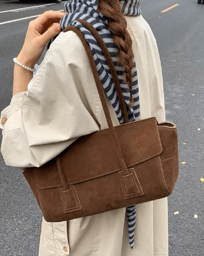Bolso de hombro Nicole vintage de ante sintético