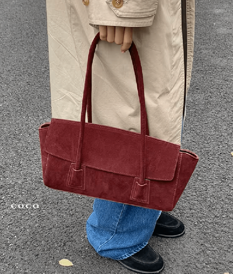 Bolso de hombro Nicole vintage de ante sintético