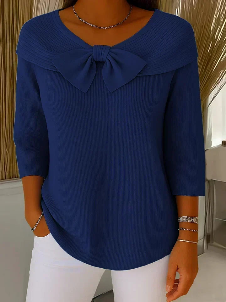 Tivella | Jersey con Lazo y Cuello Redondo