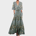 Emily | Vestido Floral Cuello V - OSMARA Fashion