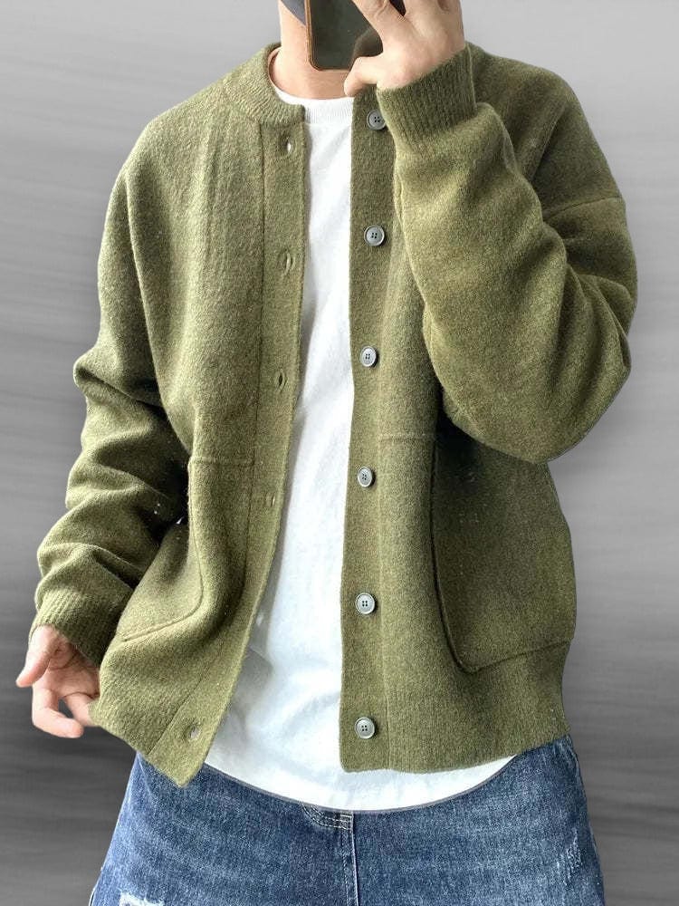 Cárdigan de hombre con botones – Corte holgado, comodidad suave y elegante
