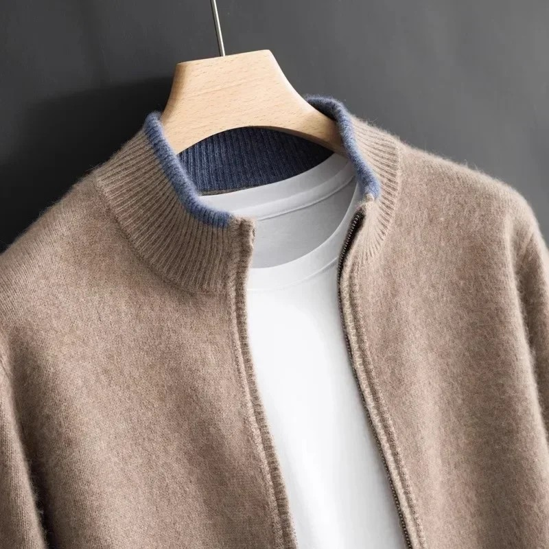 Cárdigan clásico con cremallera para hombres - Elegancia cotidiana