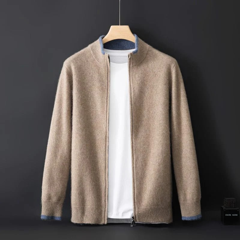Cárdigan clásico con cremallera para hombres - Elegancia cotidiana