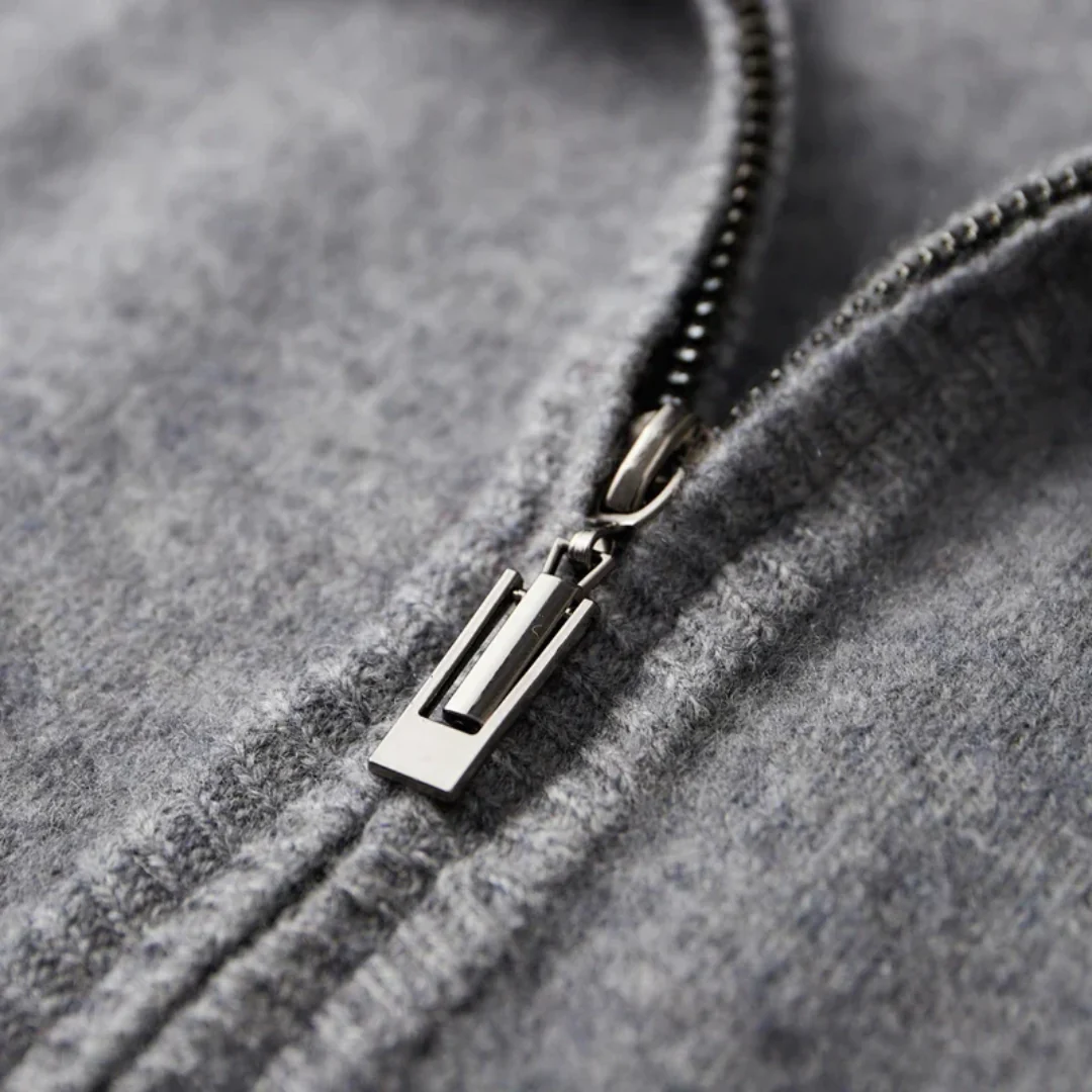 Cárdigan clásico con cremallera para hombres - Elegancia cotidiana