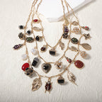 Collar Vintage de Colgante de Forma Irregular en Varias Capas