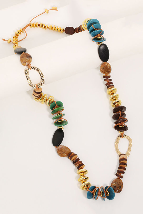 Collar Vintage Bohemio de Materiales Combinados