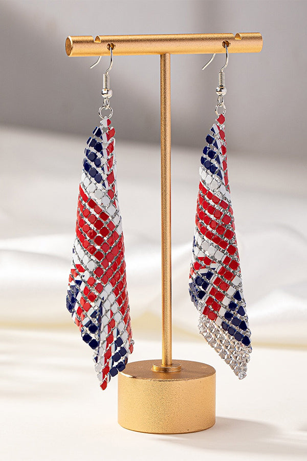 Pendientes del Día de la Independencia con Bandera Americana