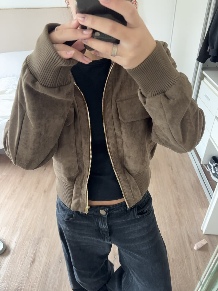 Chaqueta bomber Natalie de ante sintético