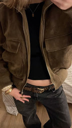 Chaqueta bomber Natalie de ante sintético