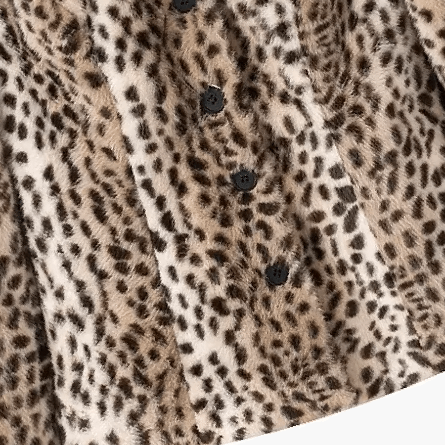 Chaqueta corta Lily con estampado de leopardo y pelo sintético