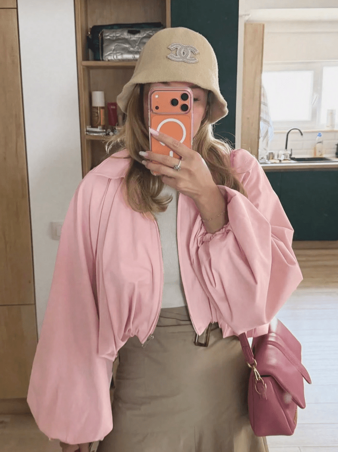 Chaqueta corta Sandra con mangas globo