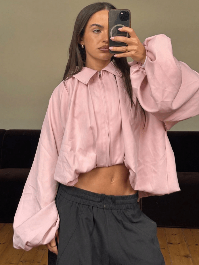Chaqueta corta Sandra con mangas globo