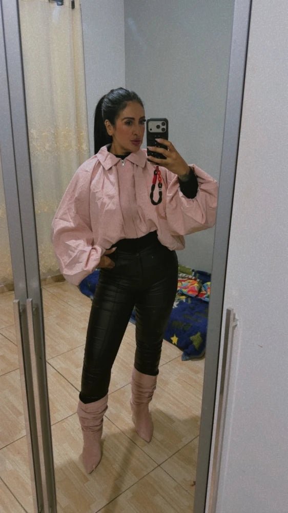 Chaqueta corta Sandra con mangas globo