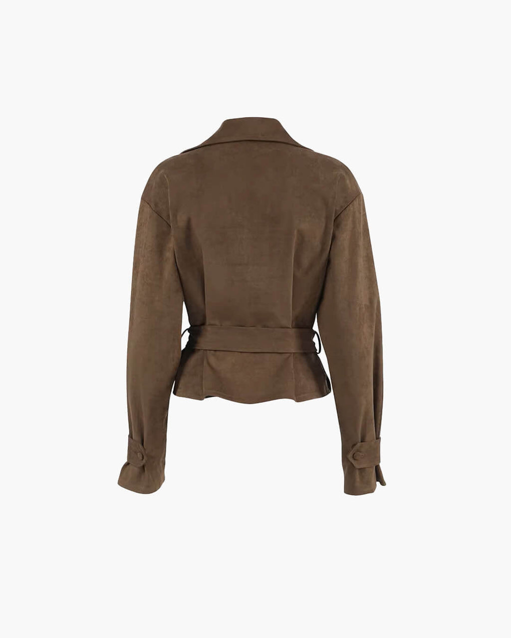 Chaqueta envolvente con cinturón Ruth en antelina sintética