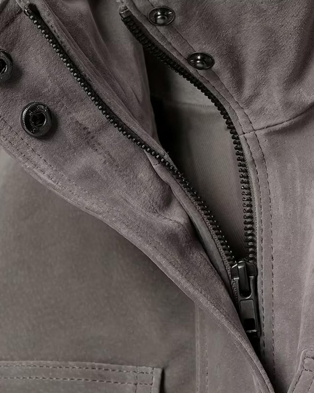 Chaqueta Evelyn de Antelina Sintética Corta