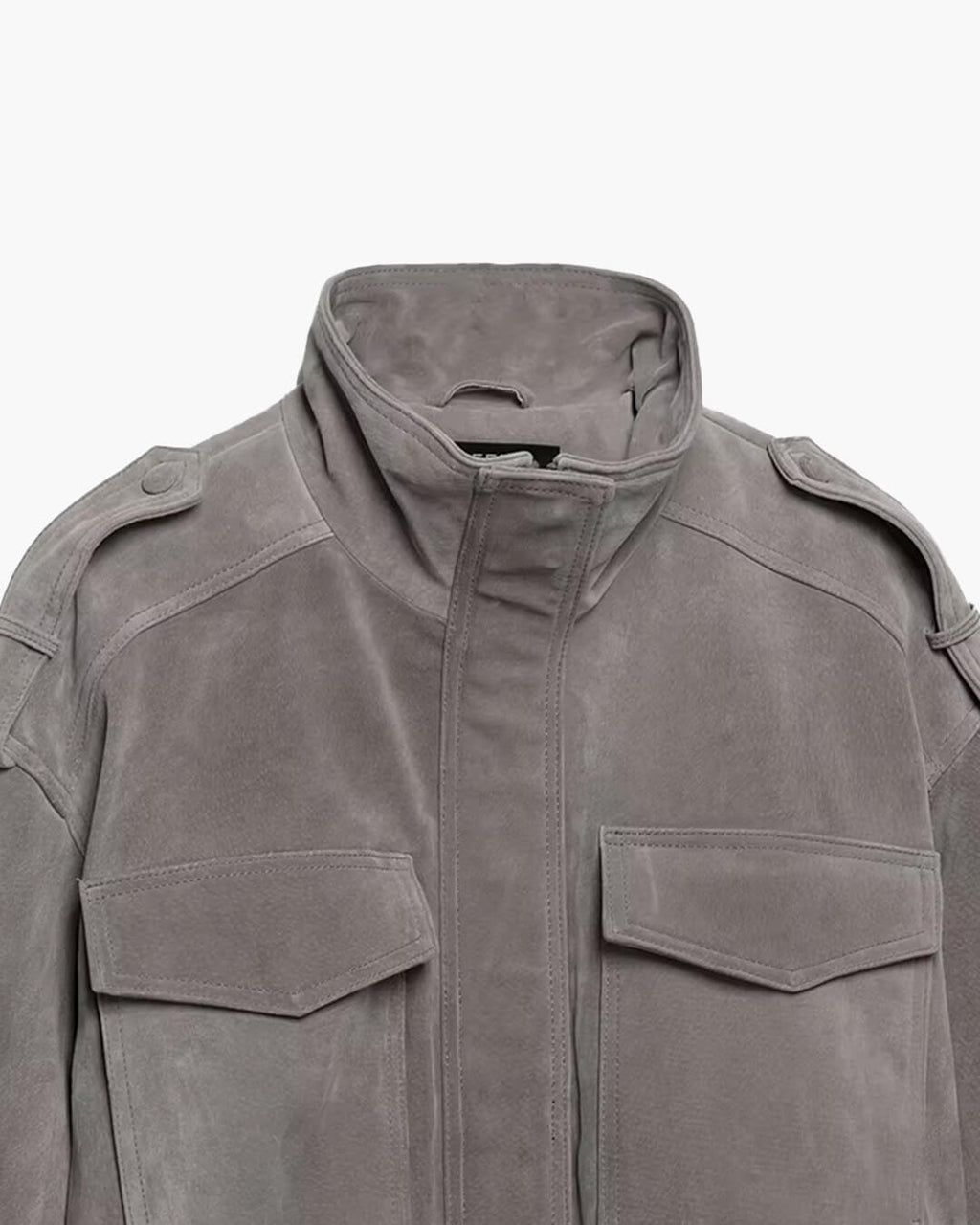 Chaqueta Evelyn de Antelina Sintética Corta