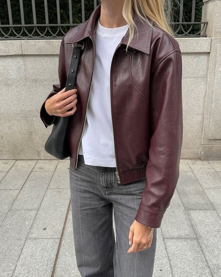 Chaqueta Fiona de solapa en cuero sintético