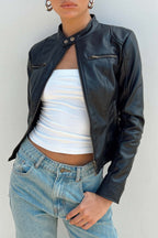 Chaqueta Moto de Imitación Piel Emilia