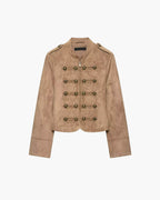 Chaqueta Napoleon entallada Kate en ante sintético