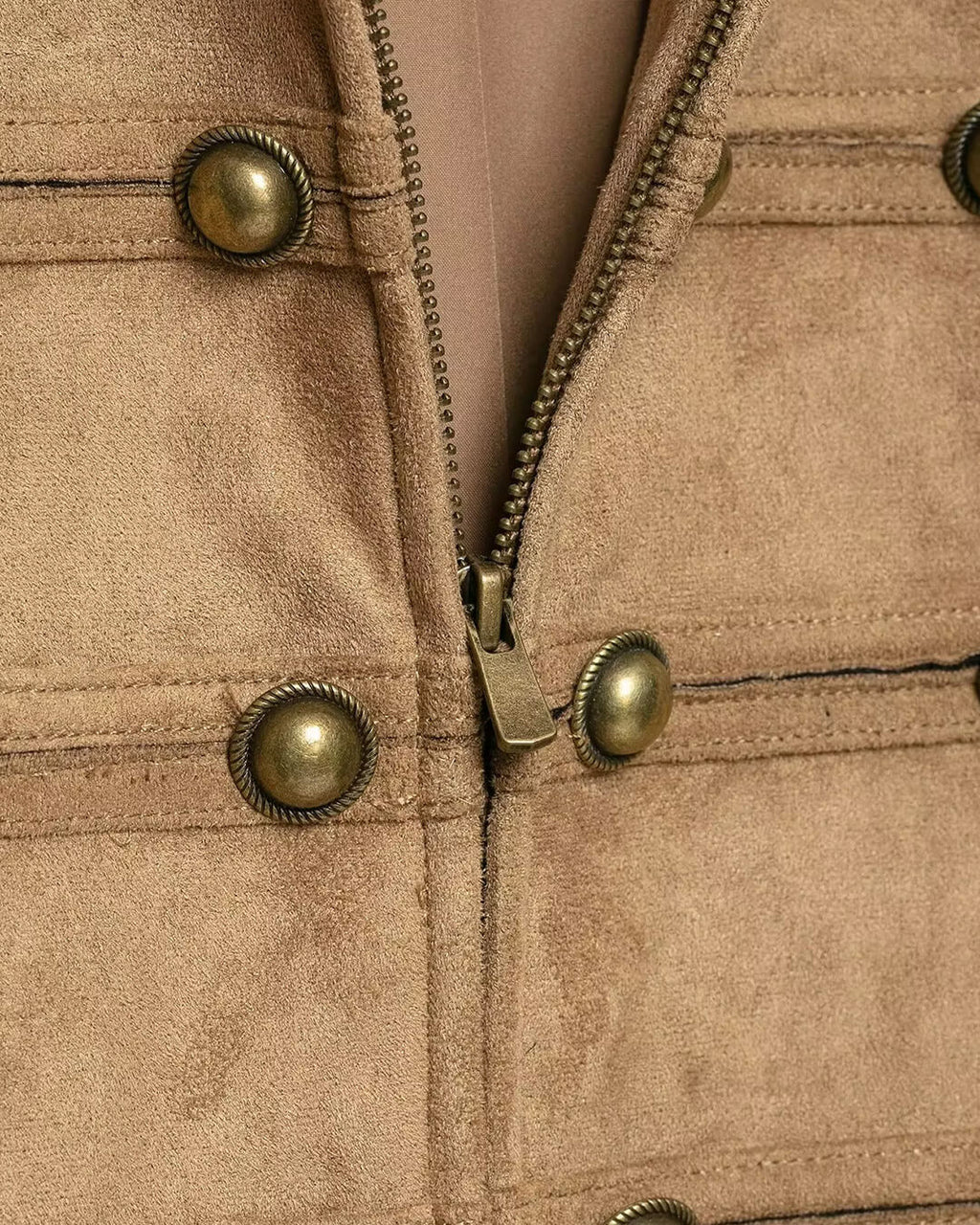 Chaqueta Napoleon entallada Kate en ante sintético