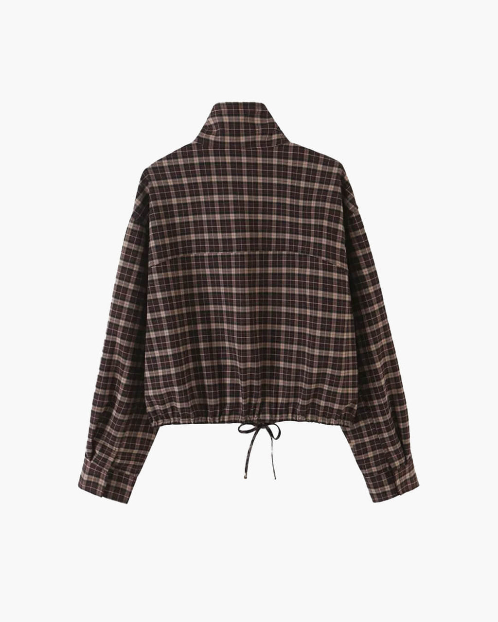 Chaqueta Rose con cremallera alta y cuadros