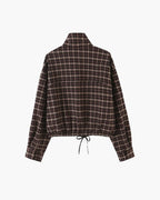 Chaqueta Rose con cremallera alta y cuadros