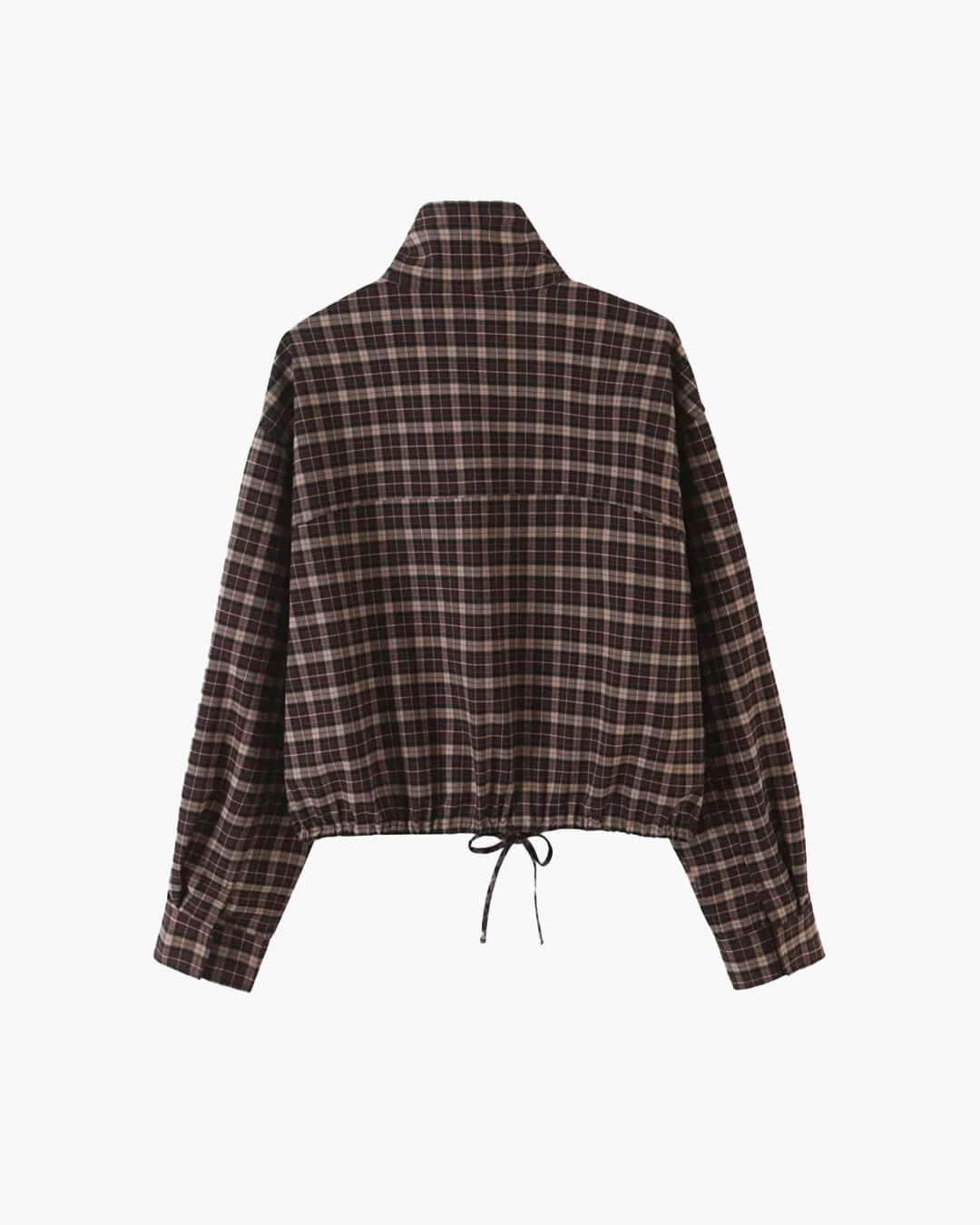 Chaqueta Rose con cremallera alta y cuadros