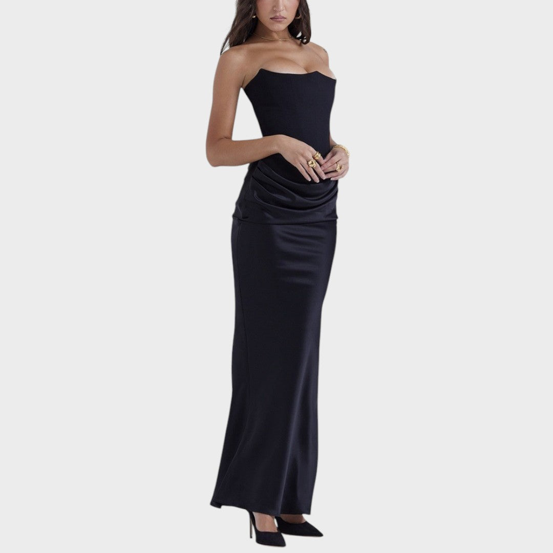 Flora | Vestido de Satén Con Top Incorporado