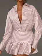 Conjunto Camisa de Rayas y Minifalda Lola