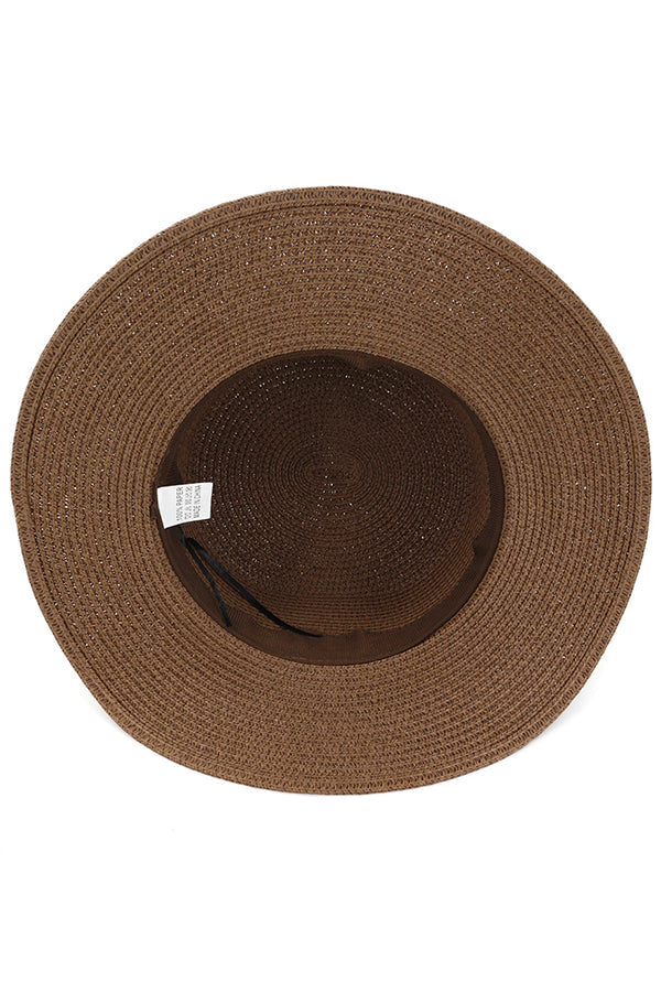 Sombrero de Playa Decorado con Perlas