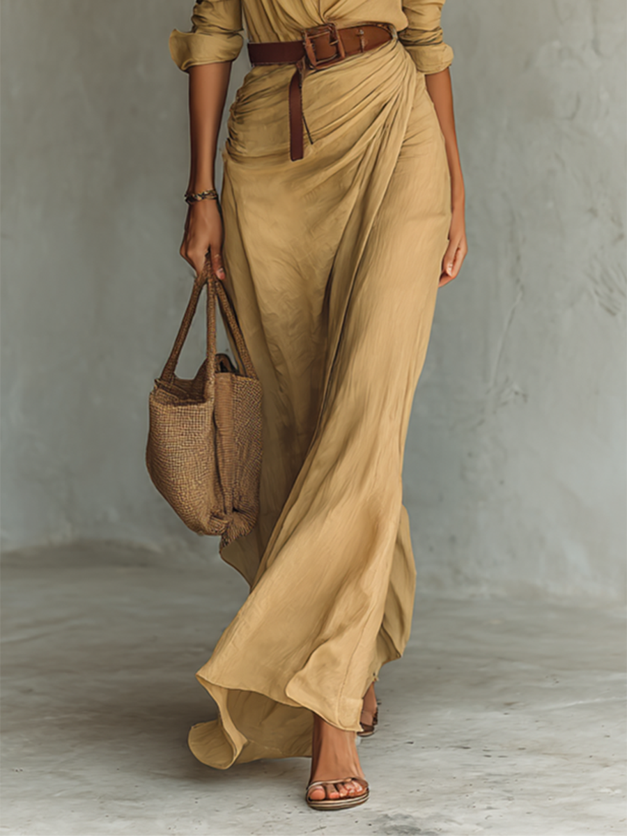 Victorie | Robe longue fluide élégante qui sublime la silhouette