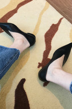 Zapatos Planos Retro de Puntera Fina y Escote Bajo