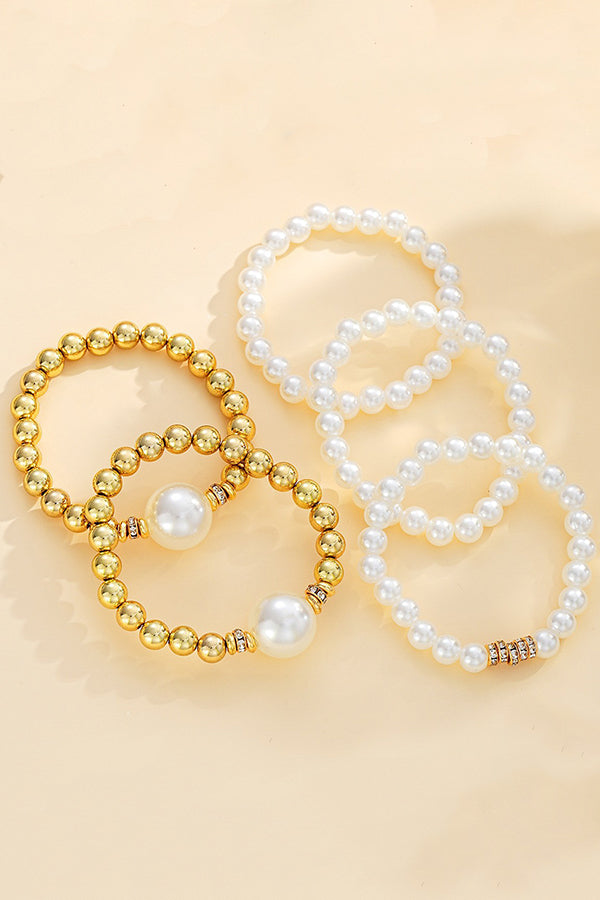 Pulsera Sencilla y Versátil de Cuentas de Perlas