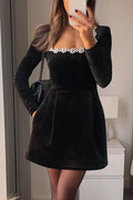 Vestido Corto de Terciopelo - OSMARA Fashion