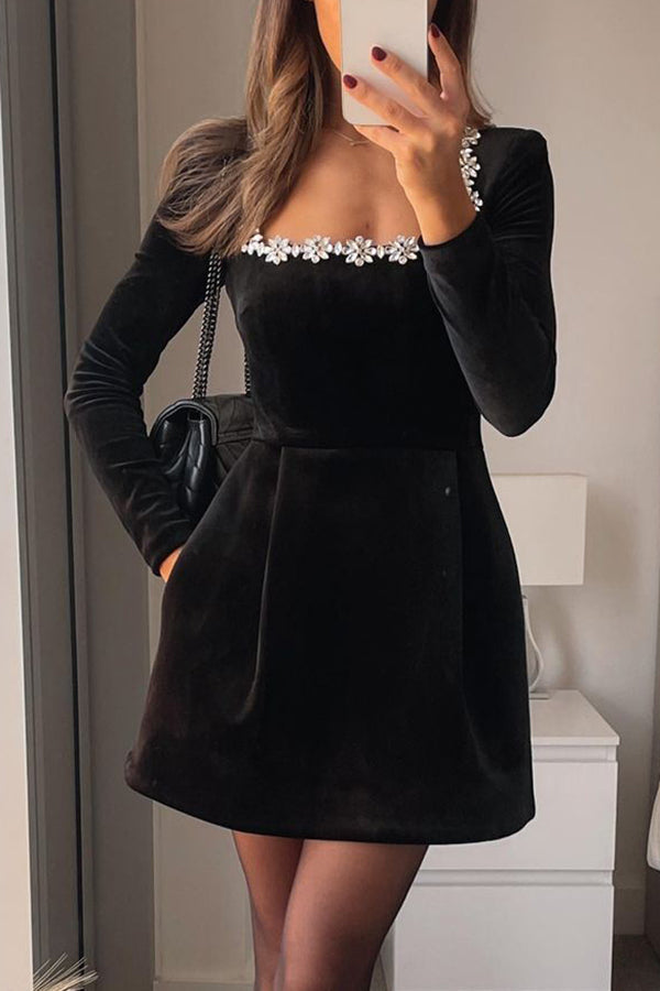 Vestido Corto de Terciopelo - OSMARA Fashion