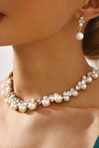 Set de Joyería Collar Barroco de Aleación y Pendientes de Perlas