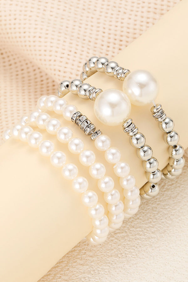 Pulsera Sencilla y Versátil de Cuentas de Perlas