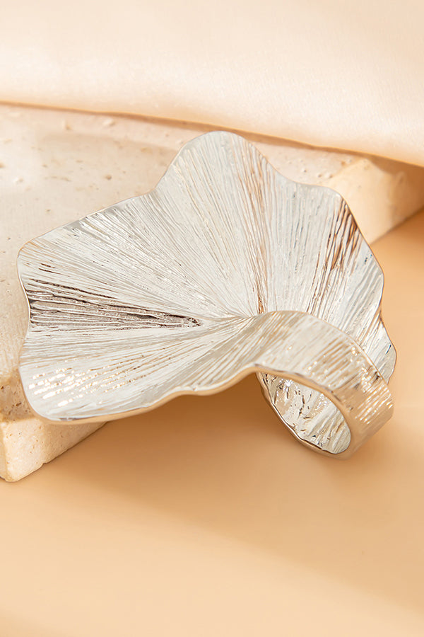 Anillo de Aleación con Forma de Hoja de Ginkgo