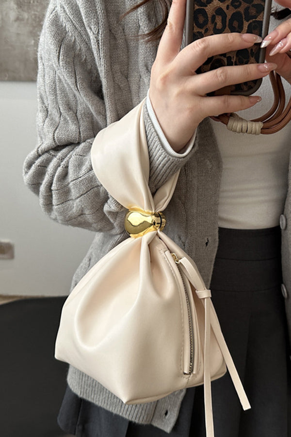 Bolso Cubo Sencillo Plisado Retro