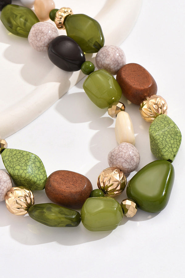 Collar de Resina Estilo Bosque Bohemio