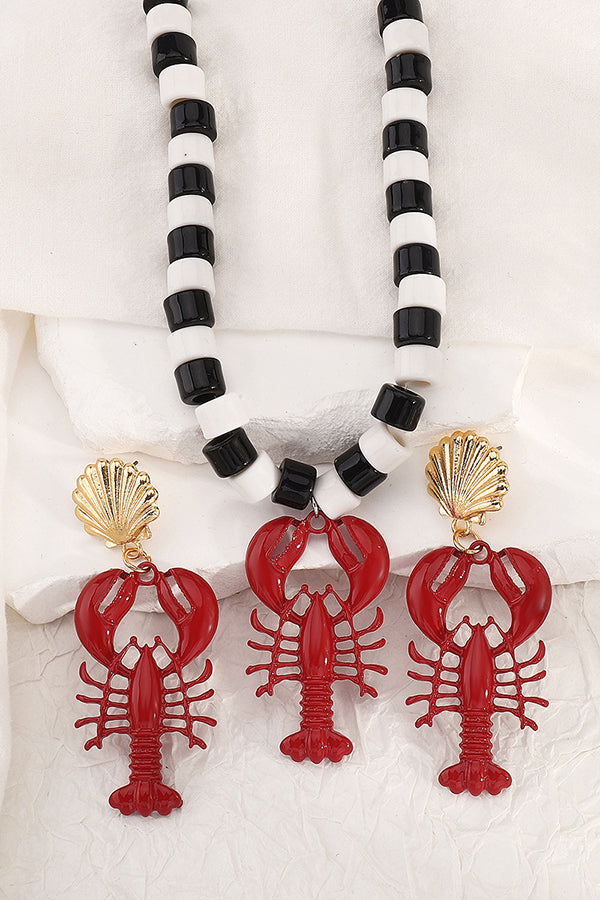 Pendientes y Collar de Langosta de Temporada
