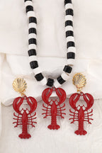Pendientes y Collar de Langosta de Temporada