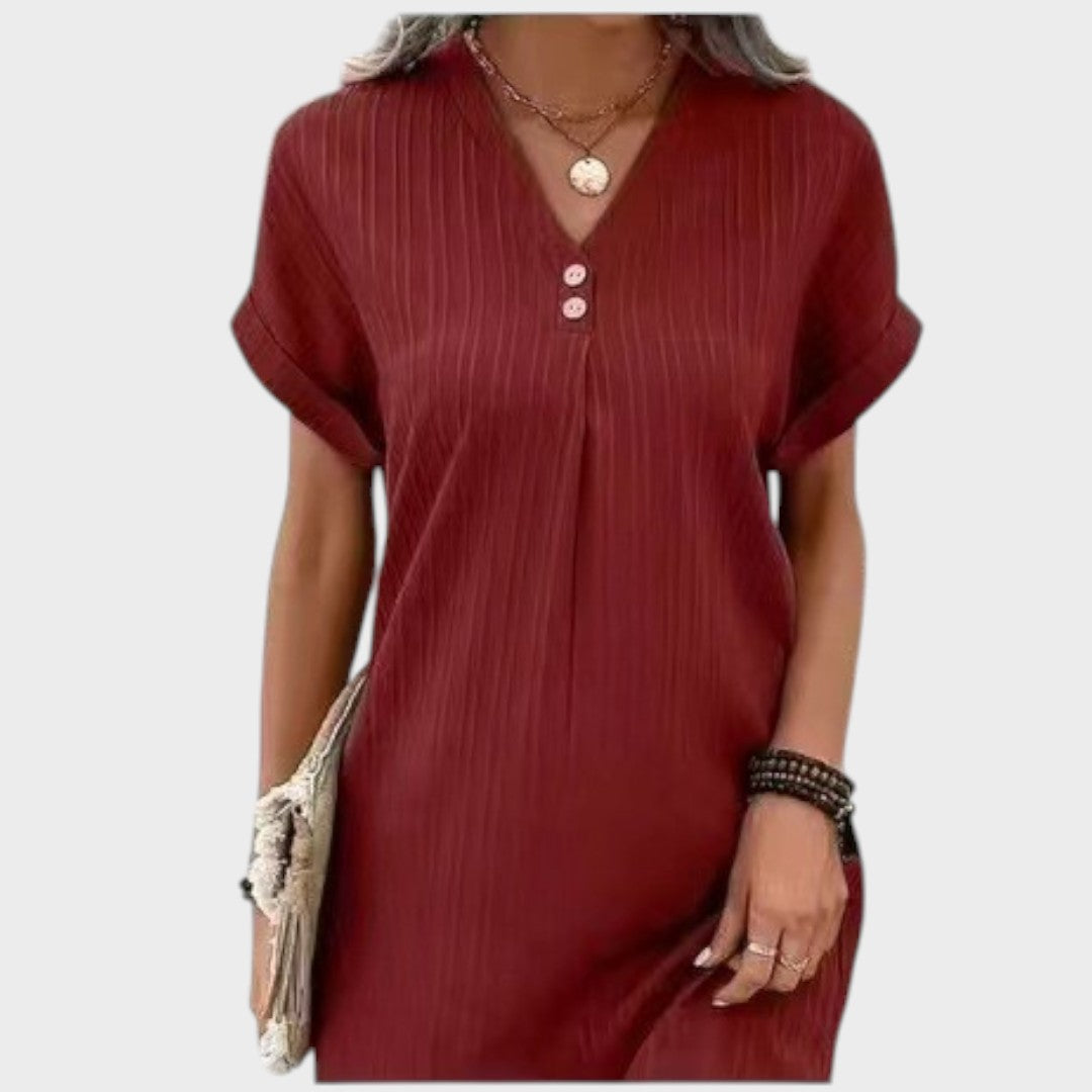 Atália | Cómodo vestido con cuello en V - OSMARA Fashion - vista 3