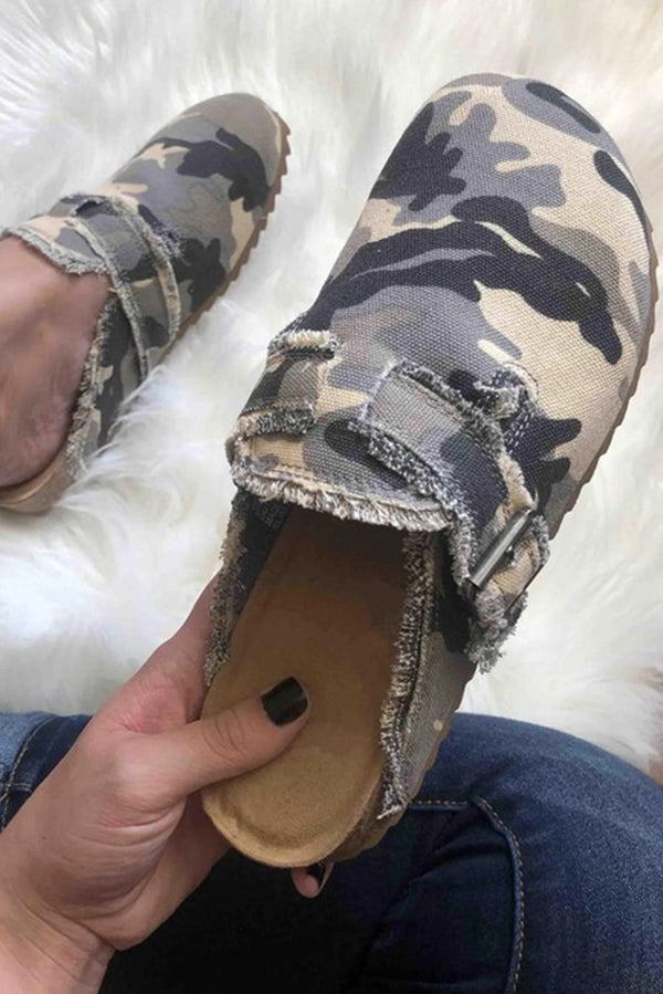 Zapatos Planos Informales Estampados de Borde Vivo