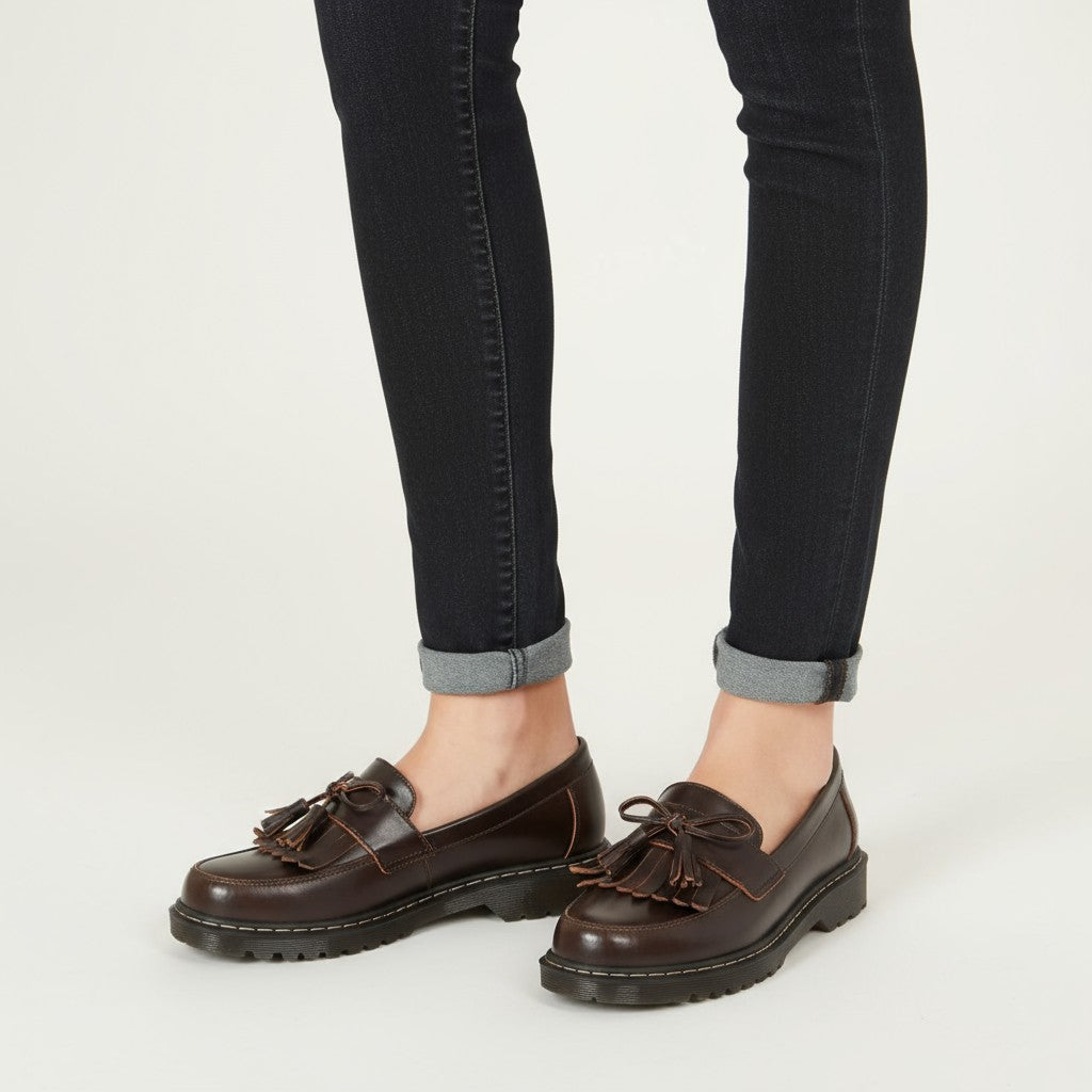 Ouva - Mocasín Mujer de Flecos Chic de Cuña