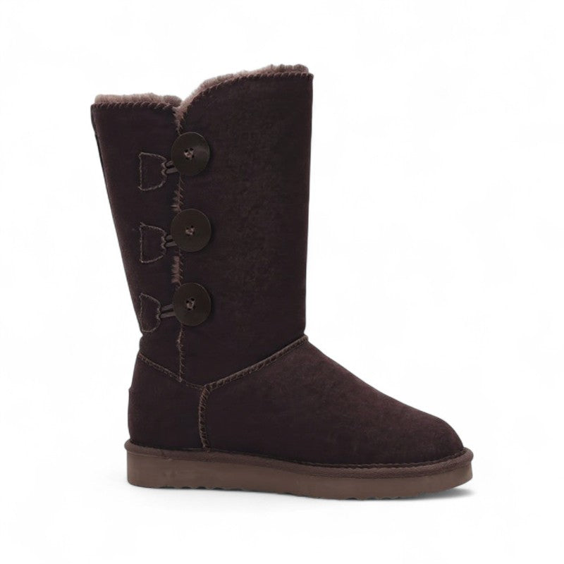 Juliana - Botas Forradas Media- Altas Mujer de Piel Auténtico