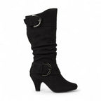 Havya - Botas Altas Negras de Tacón Mujer Estilo Slouch