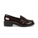 Ava - Mocasín de Piel Brillante de Tacón